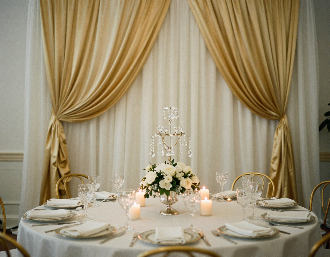 Professional event decoration setup